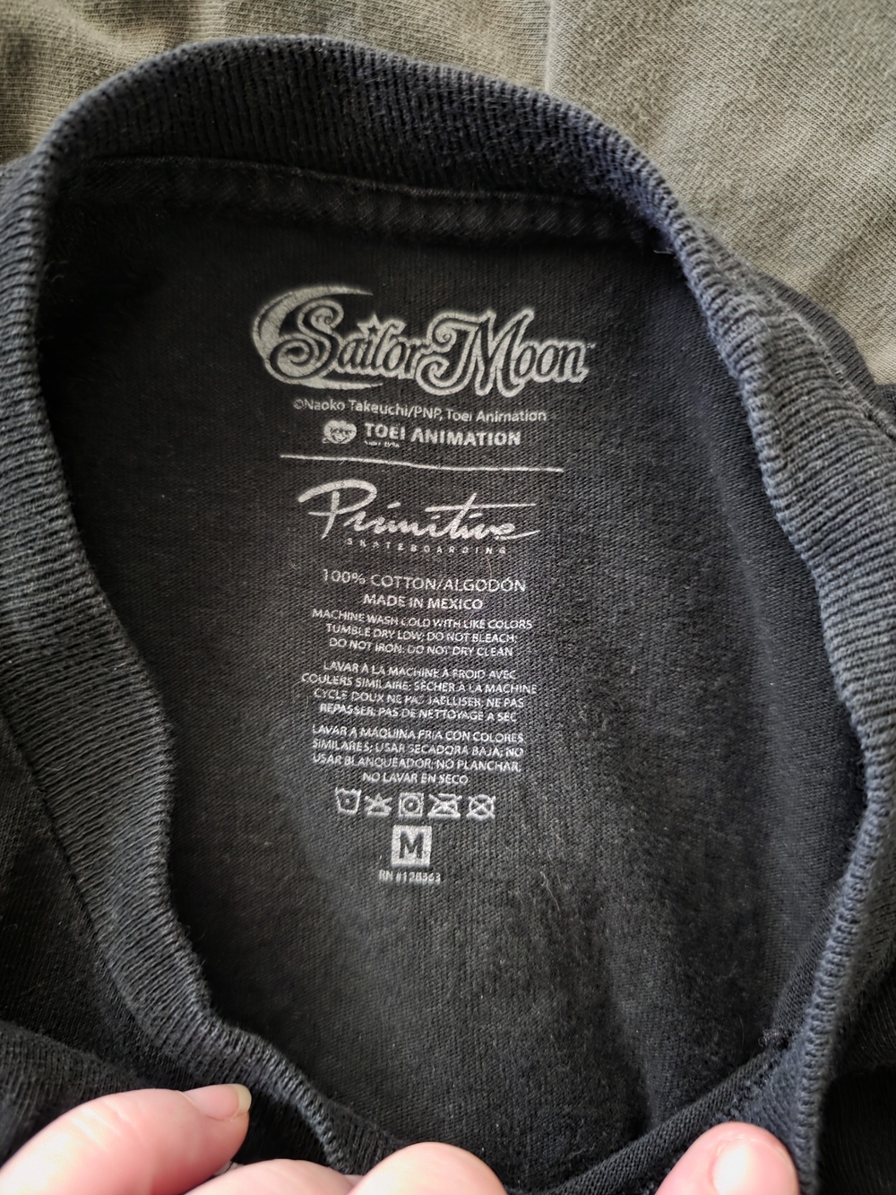 Primitive Black Long Sleeve Shirt with White Script Logo - Picture 4 of 4